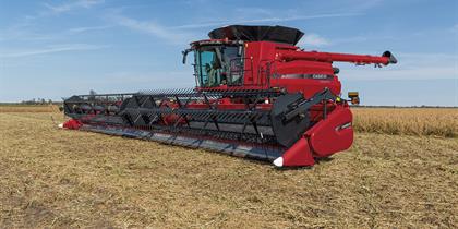 Case IH combine in field